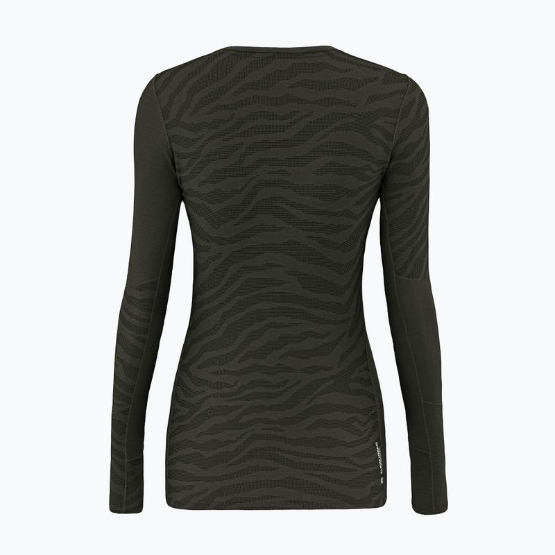 Maglia termica da donna Salewa Cristallo Warm AMR dark olive 2