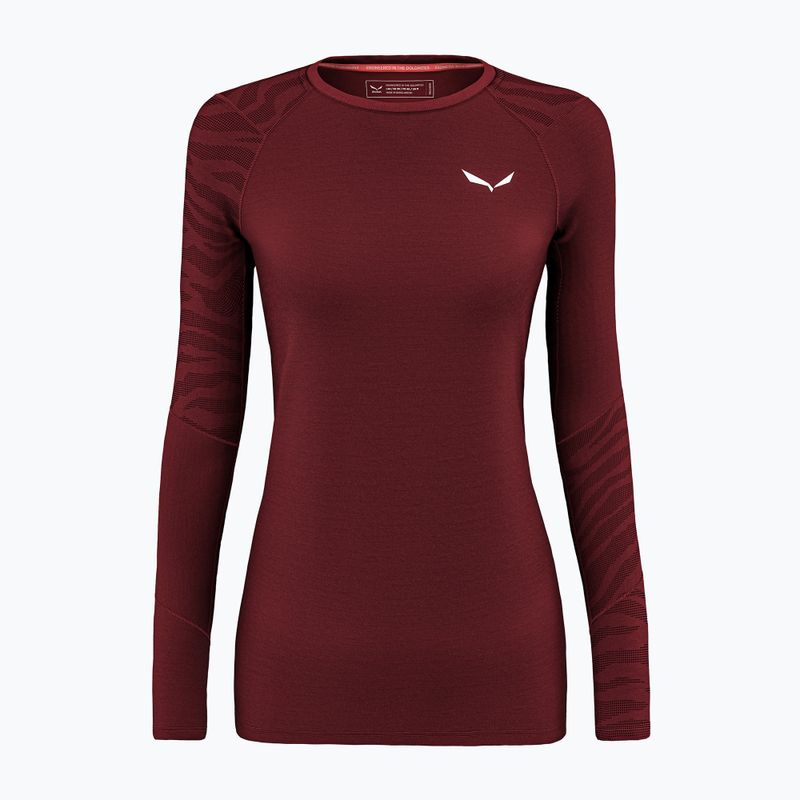 Maglia termica a maniche lunghe da donna Salewa Cristallo Warm AMR syrah
