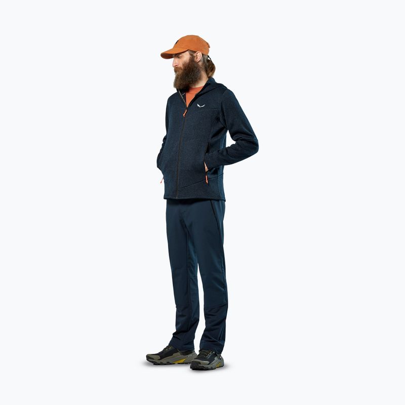 Felpa da trekking uomo Salewa Puez Rocca Polarlite Hood navy blazer 2