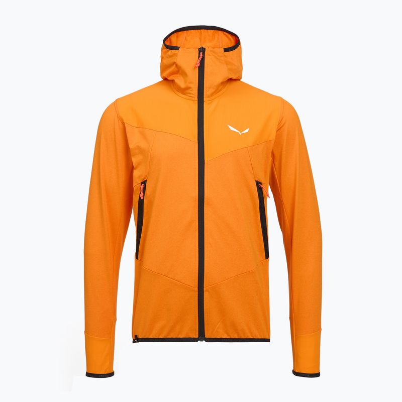 Felpa da trekking da uomo Salewa Agner Hybrid PL/DST FZ Hoody turmeric melange/0910