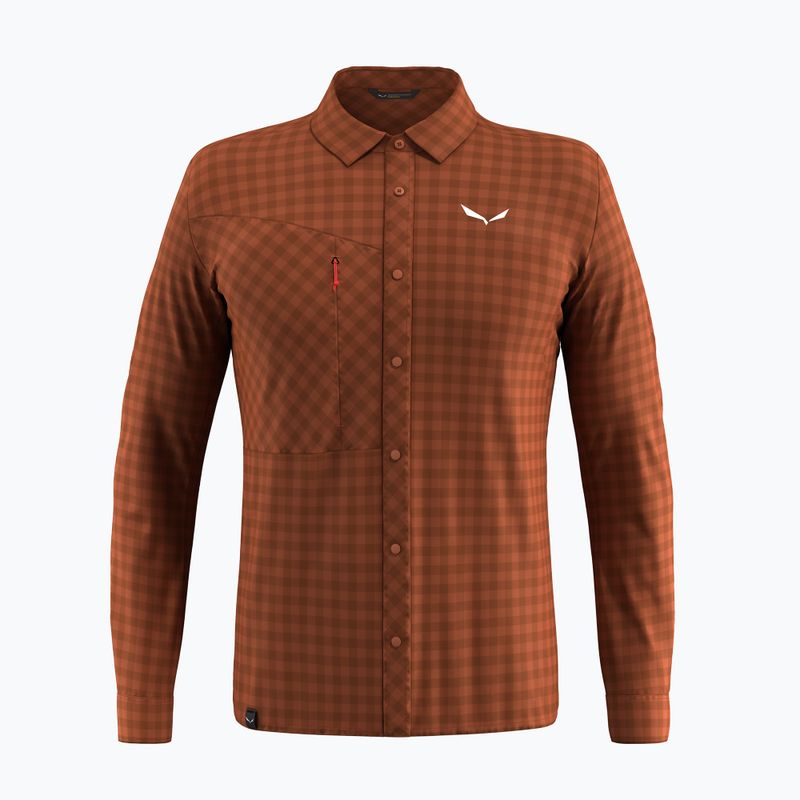 Camicia Salewa Puez Dry L/S da uomo marrone bombay