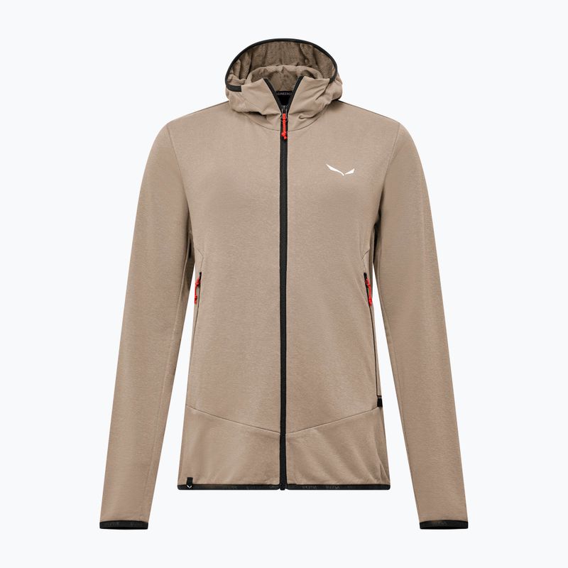 Felpa trekking Salewa donna Agner Hemp 2 con cappuccio sabbie mobili 7