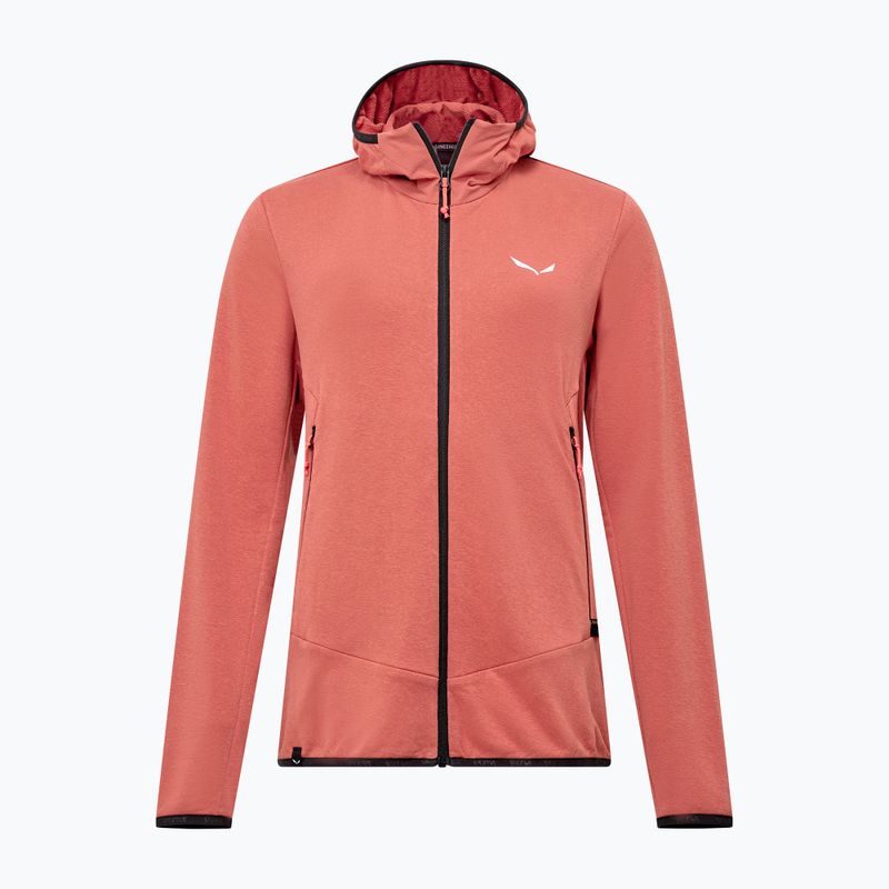 Felpa trekking Salewa donna Agner Hemp 2 con cappuccio rosso etrusco 7