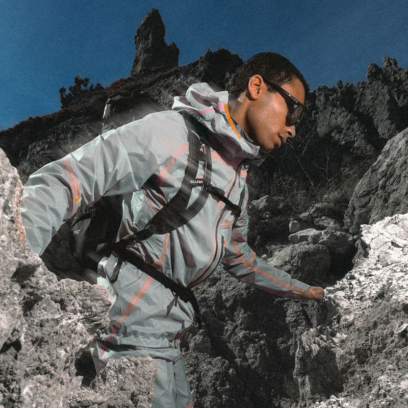 Giacca antipioggia da uomo Salewa Nxt Ptx 3L alloy 9