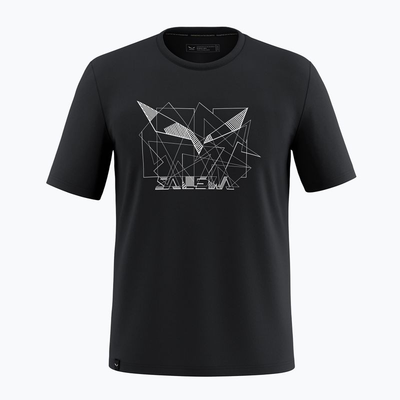 T-shirt Salewa Eagle Geometric black out da uomo