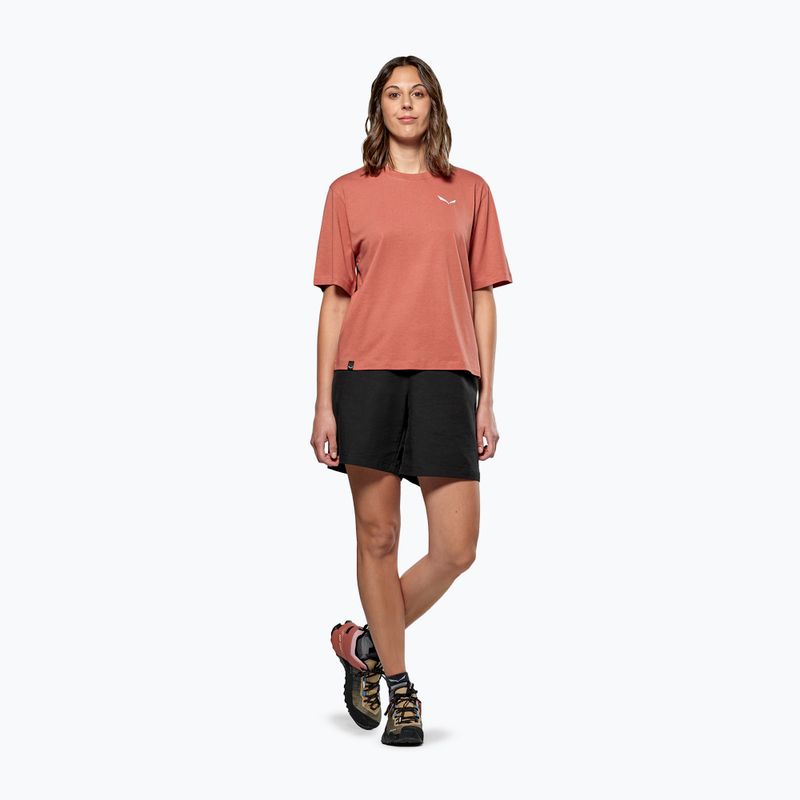 Maglietta Salewa Eagle Sunset Loose da donna rosso etrusco 2