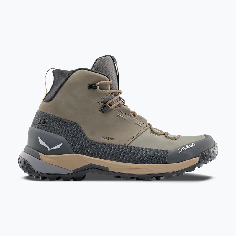Stivali da trekking Salewa da uomo Puez Leather Mid Ptx bungee cord / onice