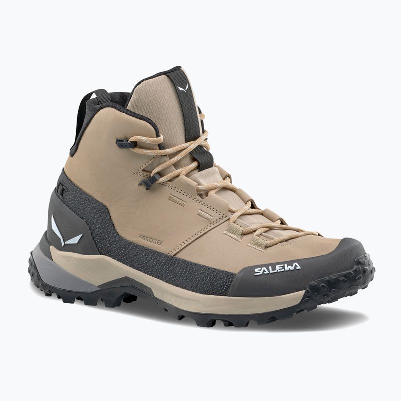Stivali da trekking Salewa da donna Puez Leather Mid Ptx sabbie mobili / onice