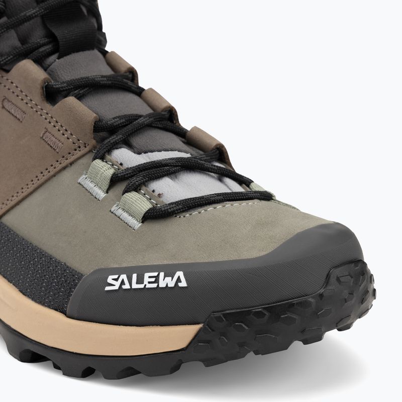 Stivali da trekking Salewa da donna Puez Leather Mid Ptx bungee cord / onyx 7