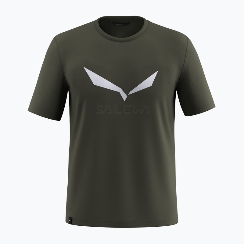 T-shirt uomo Salewa Solidlogo Dry dark olive