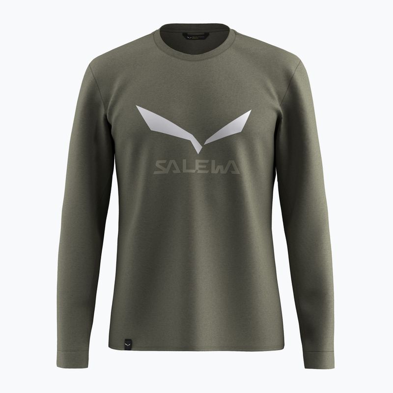Maglia a maniche lunghe da uomo Salewa Solidlogo Dry faded green