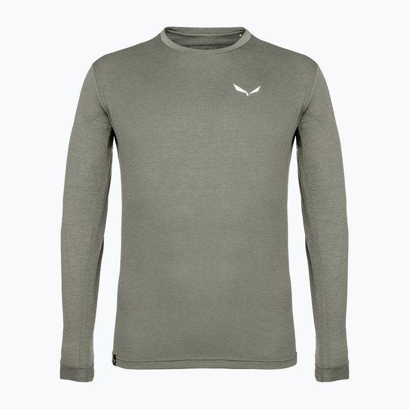 Maglia a maniche lunghe da uomo Salewa Puez Melange Dry faded green melange