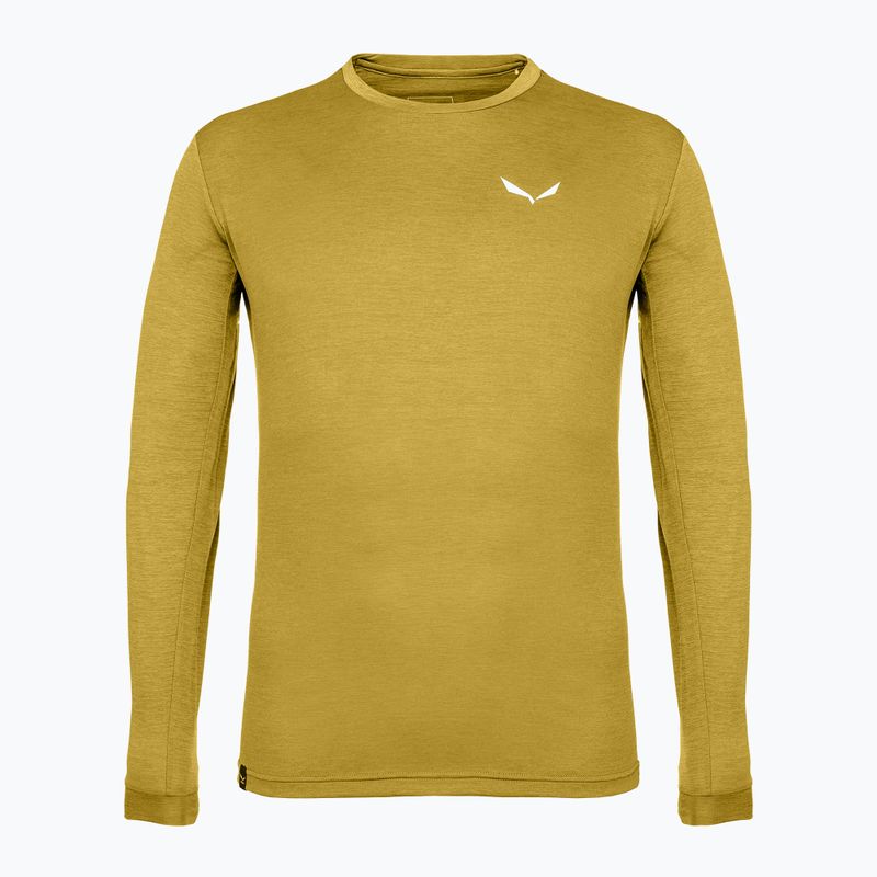 Maglia a maniche lunghe da uomo Salewa Puez Melange Dry olive oil melange