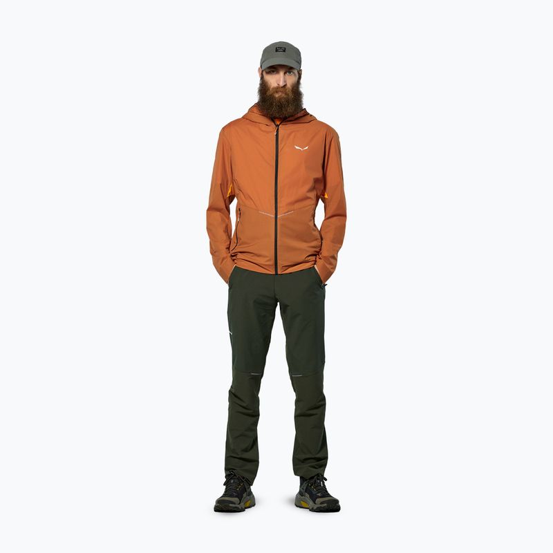 Giacca antivento da uomo Salewa Pedroc Wind Hood bombay brown 2