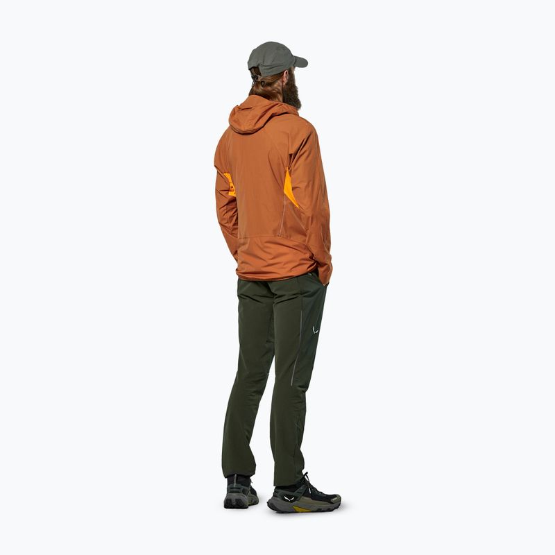 Giacca antivento da uomo Salewa Pedroc Wind Hood bombay brown 3