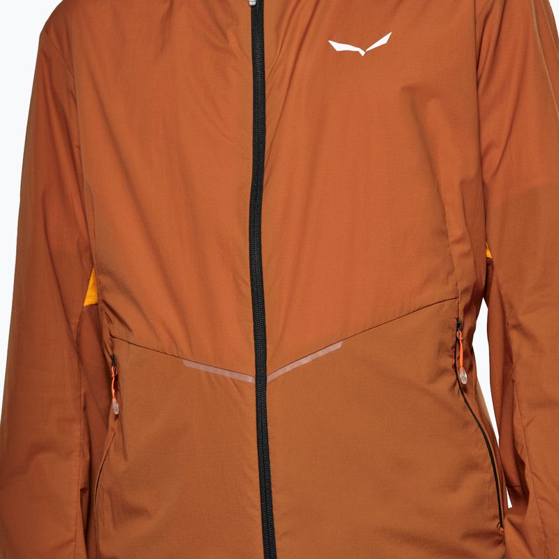 Giacca antivento da uomo Salewa Pedroc Wind Hood bombay brown 4