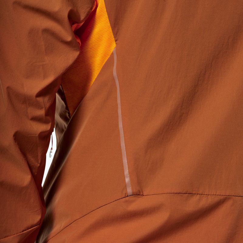 Giacca antivento da uomo Salewa Pedroc Wind Hood bombay brown 5