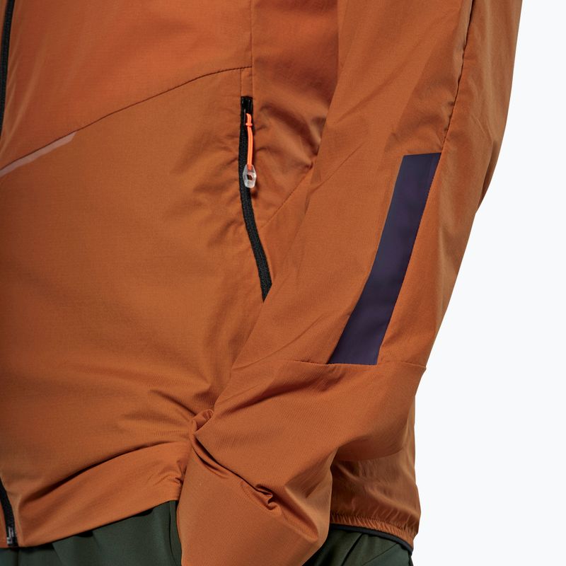 Giacca antivento da uomo Salewa Pedroc Wind Hood bombay brown 6