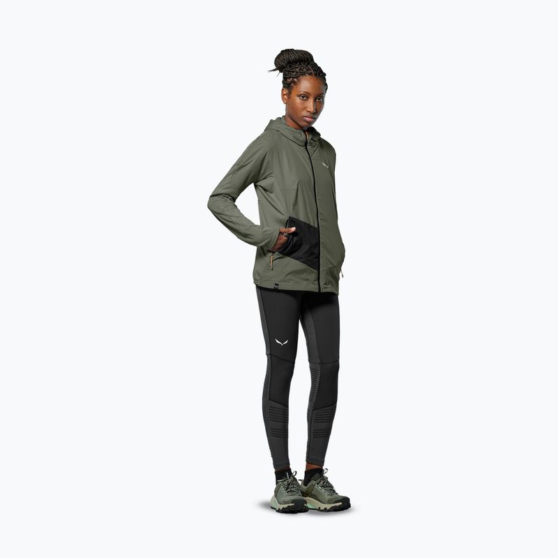 Giacca antivento donna Salewa Pedroc Polarlite Wind Hood faded green 2