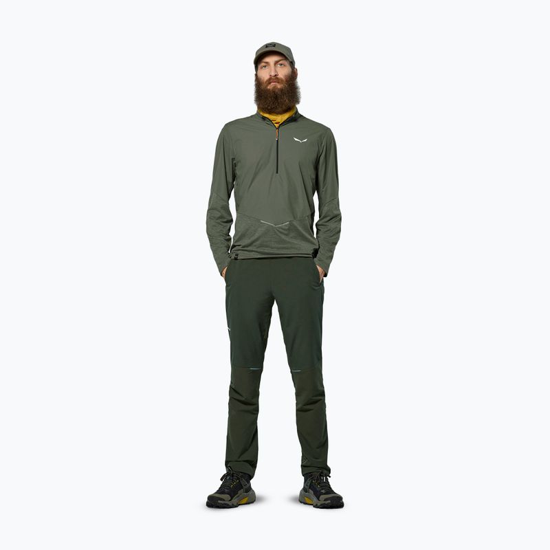 Maglia a manica lunga da uomo Salewa Pedroc Dry Wind Half Zip Tee faded green 2