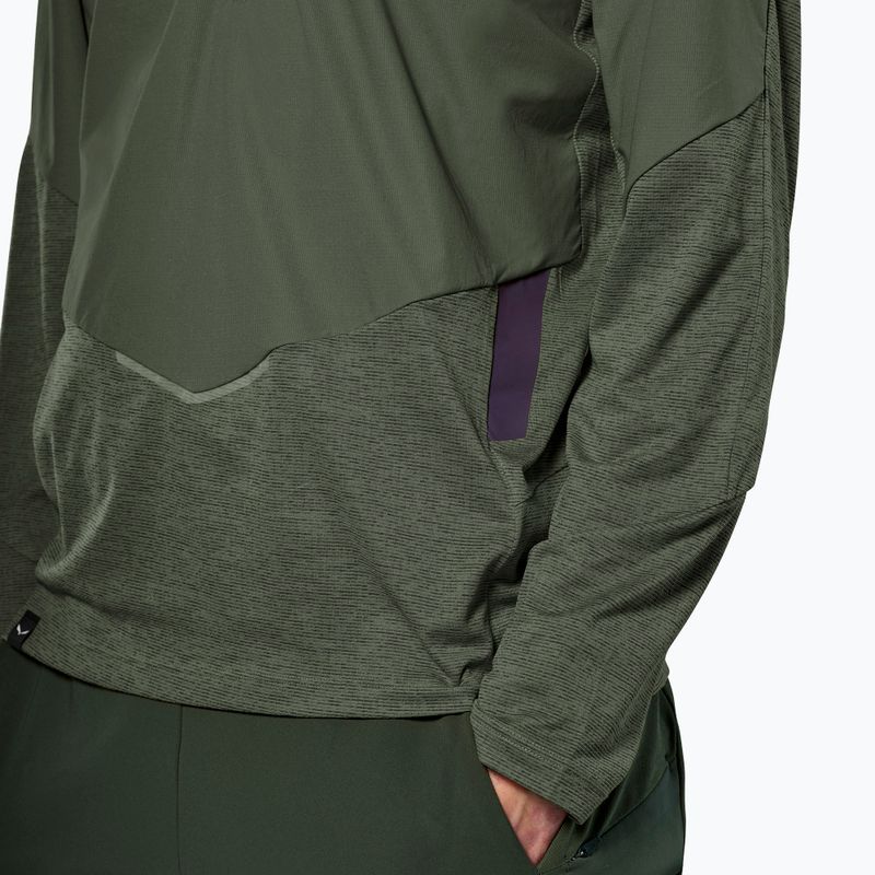 Maglia a manica lunga da uomo Salewa Pedroc Dry Wind Half Zip Tee faded green 4