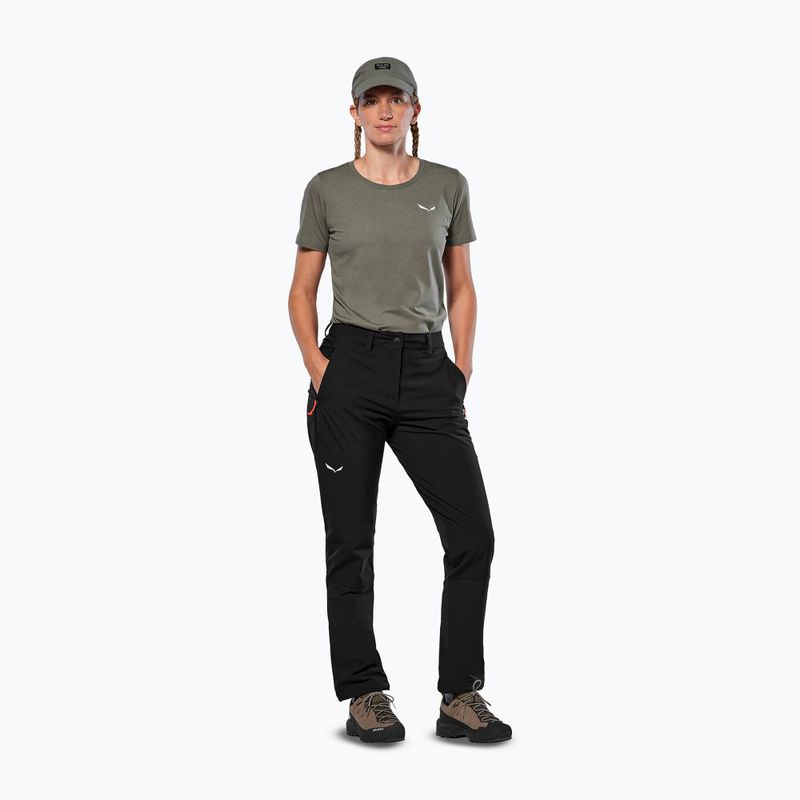 Pantaloni softshell da donna Salewa Puez Dolomia 2 black out 2