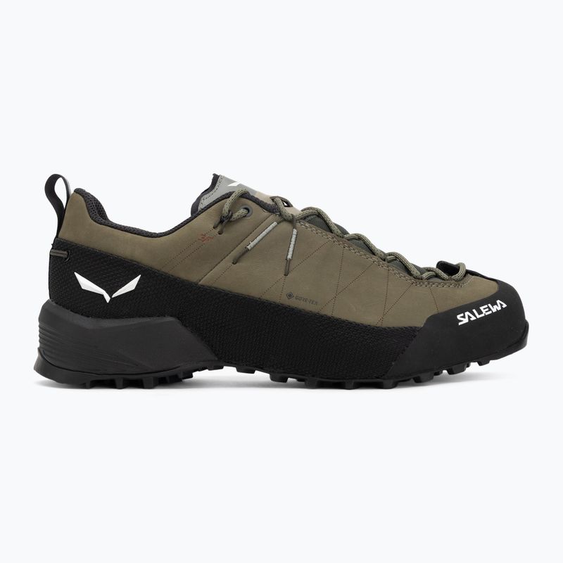 Scarpe da avvicinamento uomo Salewa Wildfire Leather 2 GTX faded green/black 2