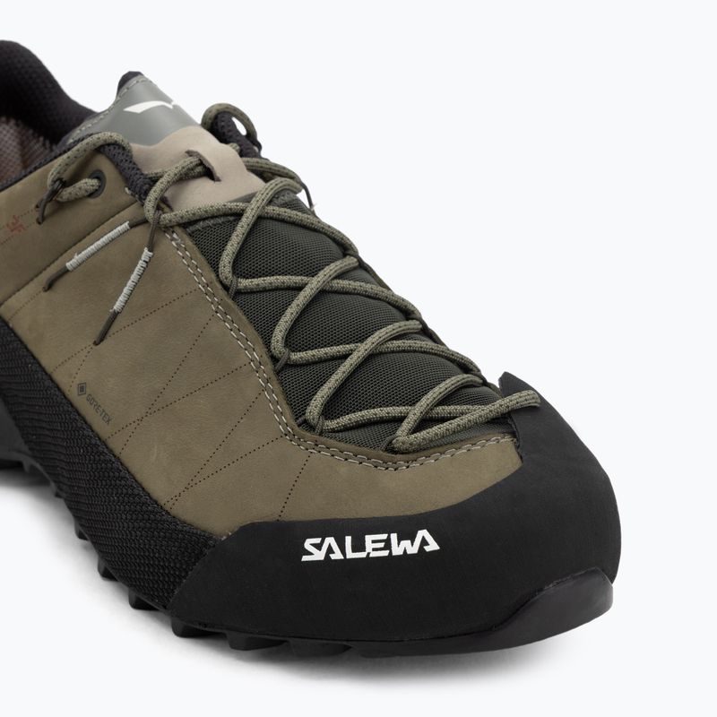 Scarpe da avvicinamento uomo Salewa Wildfire Leather 2 GTX faded green/black 7