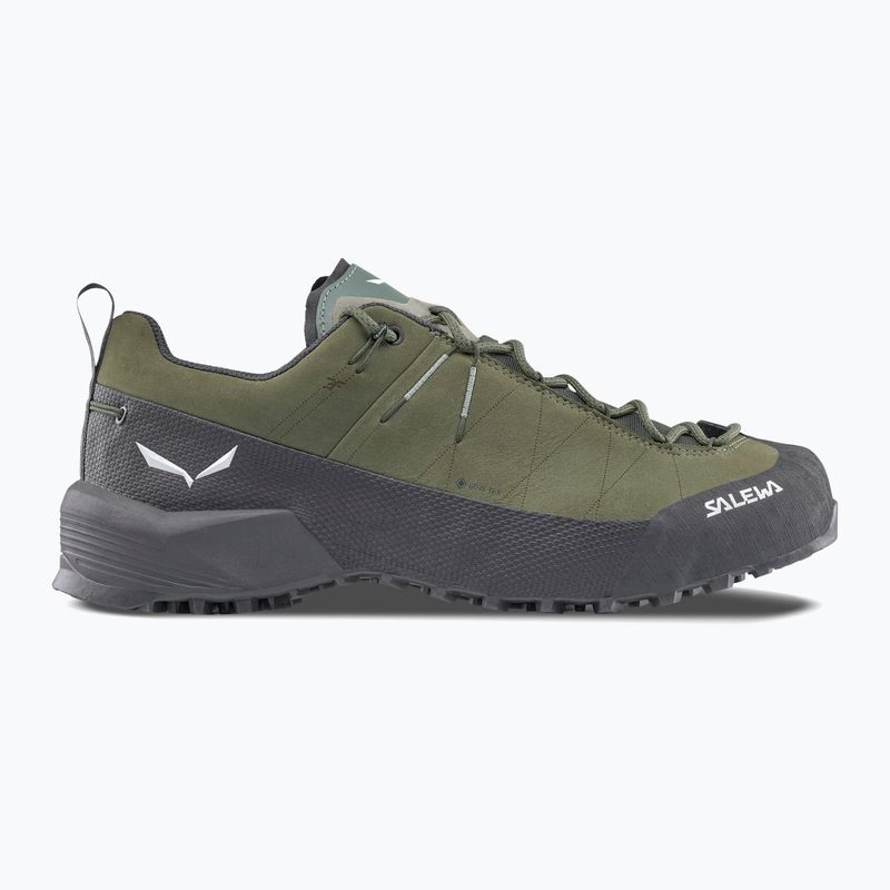 Scarpe da avvicinamento uomo Salewa Wildfire Leather 2 GTX faded green/black 9