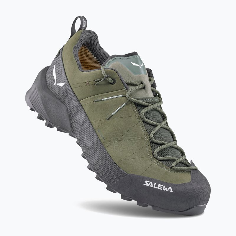 Scarpe da avvicinamento uomo Salewa Wildfire Leather 2 GTX faded green/black 13