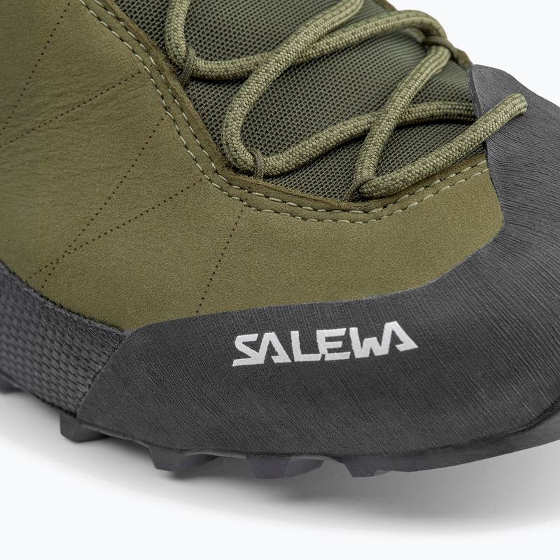 Scarpe da avvicinamento uomo Salewa Wildfire Leather 2 GTX faded green/black 15