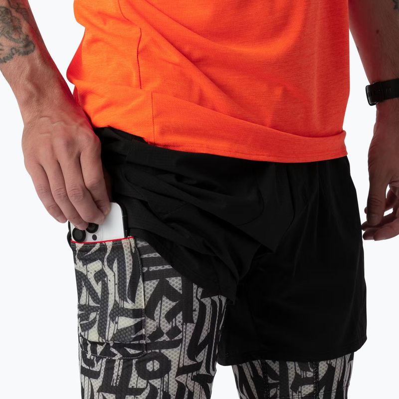 Pantaloncini da corsa da uomo DYNAFIT Trail 2IN1 black out overcast 4