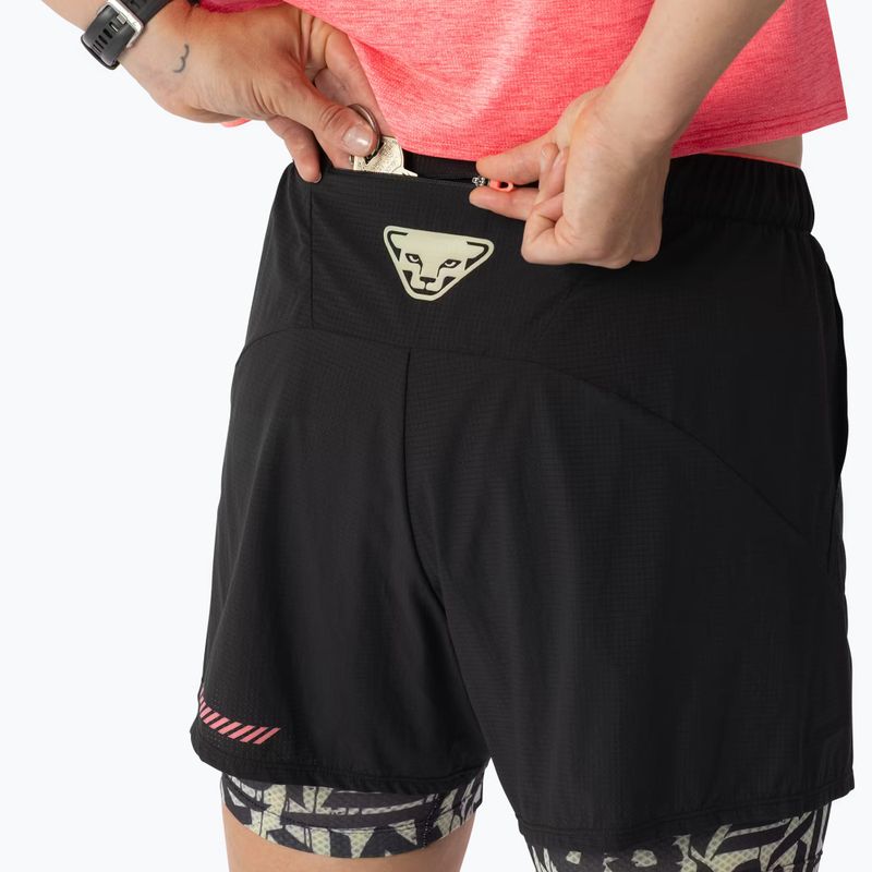 Pantaloncini da corsa da donna DYNAFIT Trail 2IN1 black out overcast 4