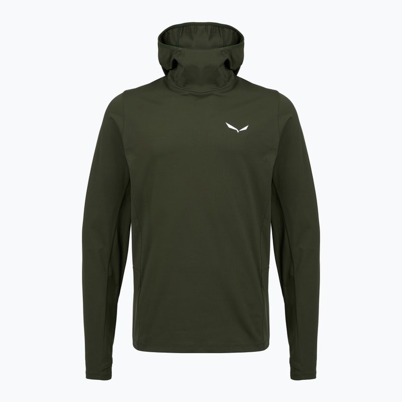 Felpa da trekking da uomo Salewa Puez Sun Hoodie dark olive