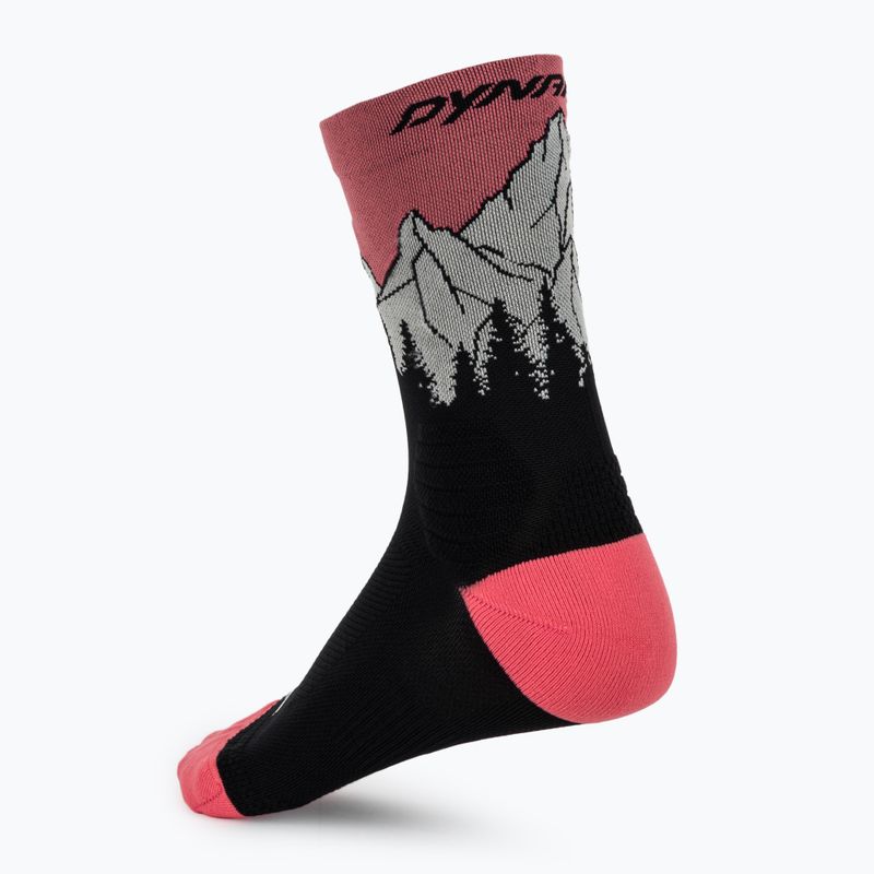 Calzini DYNAFIT Traverse Crew black out ultra coral/6a10 2