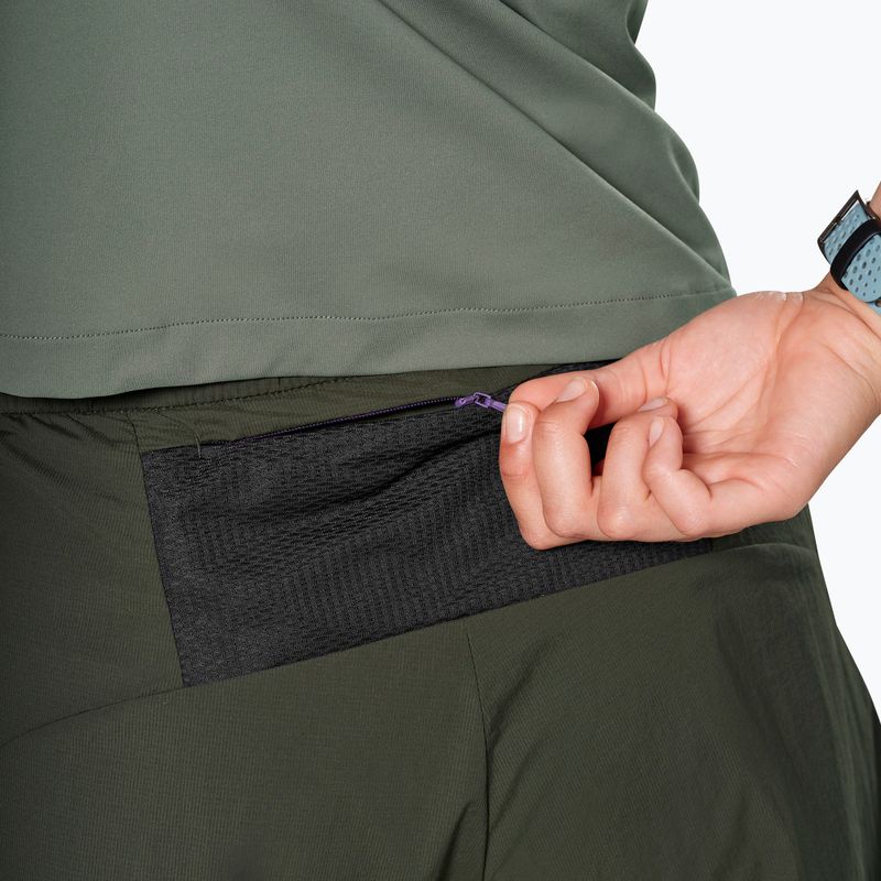 Pantaloncini da trekking da donna Salewa Pedroc DST 2IN1 dark olive int/0870 5