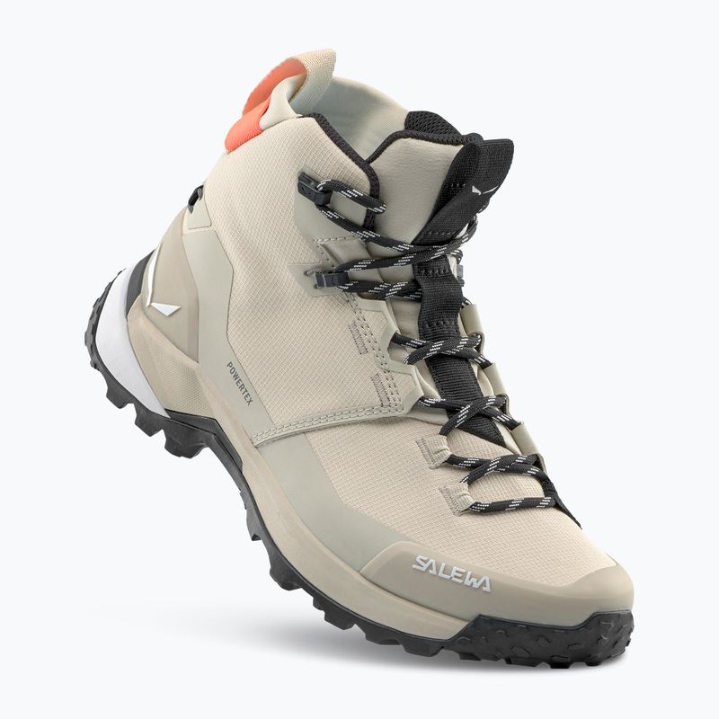 Stivali da trekking Salewa da donna Puez 2 Mid Ptx farina d'avena/ farina d'avena 3
