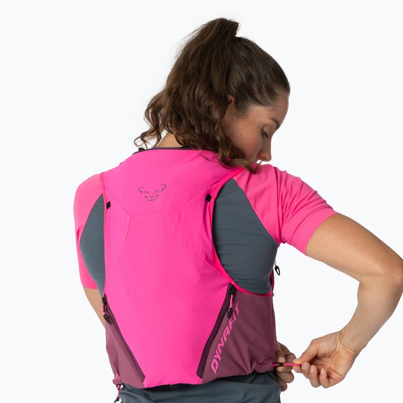 Gilet da corsa DYNAFIT Alpine 8 Vest pink glo/amaranth 4