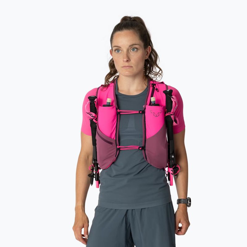 Gilet da corsa DYNAFIT Alpine 15 Vest pink glo/amaranth 2