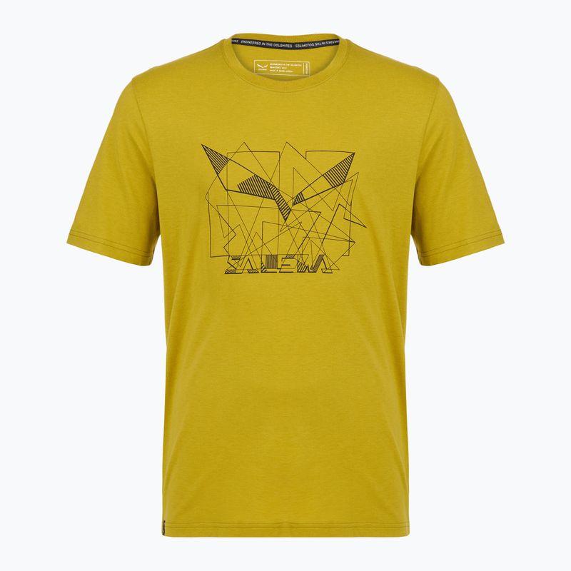 T-shirt da uomo Salewa Eagle Geometric olive oil