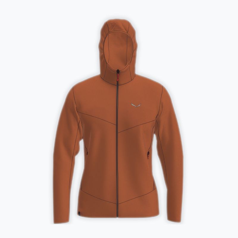 Felpa da trekking uomo Salewa Puez Rocca Polarlite Hood Bombay Brown
