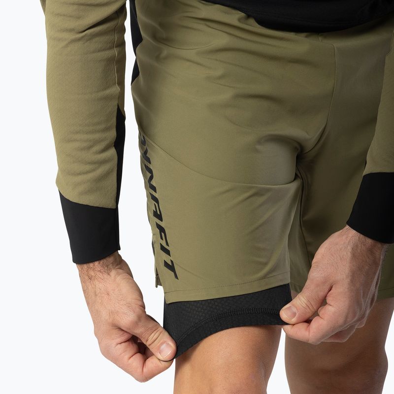 Pantaloncini da corsa da uomo DYNAFIT Alpine Pro 2IN1 military green 4