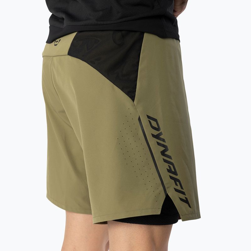 Pantaloncini da corsa da uomo DYNAFIT Alpine Pro 2IN1 military green 5