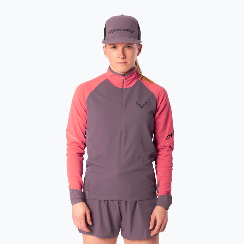 Felpa da corsa donna Dynafit Alpine LS 1/2 Zip Tee cabana/6A90