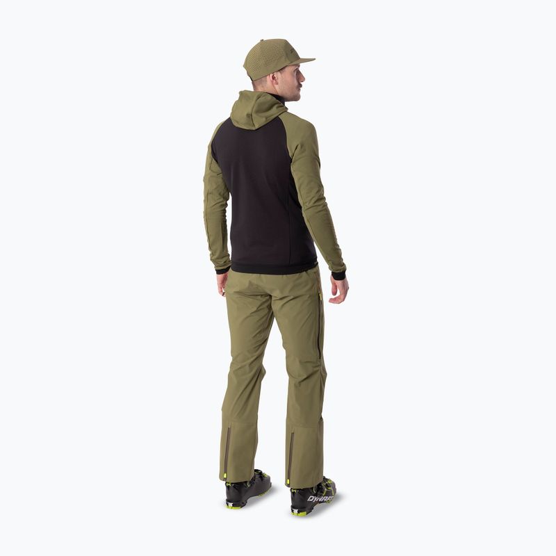 Felpa da sci alpinismo uomo DYNAFIT Radical Polartec con cappuccio verde militare/0910 2