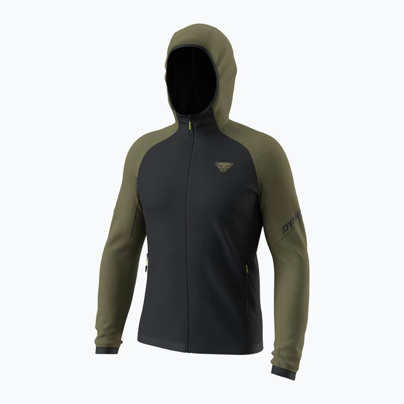 Felpa da sci alpinismo uomo DYNAFIT Radical Polartec con cappuccio verde militare/0910 4