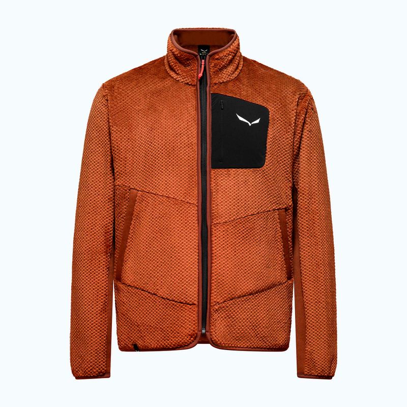 Felpa da trekking uomo Salewa Puez Warm Full Zip bombay brown