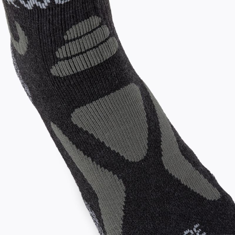 Calze da trekking Jack Wolfskin Hiking Pro Low Cut grigio scuro/ grigio scuro 3