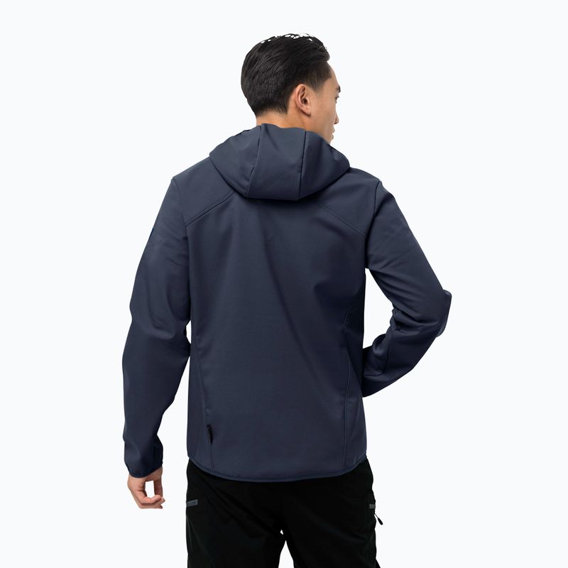 Giacca softshell Jack Wolfskin da uomo Northern Point blu notte 2