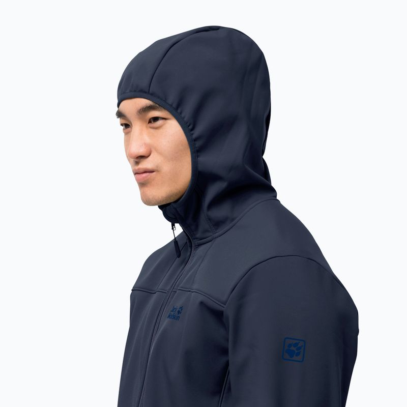 Giacca softshell Jack Wolfskin da uomo Northern Point blu notte 3